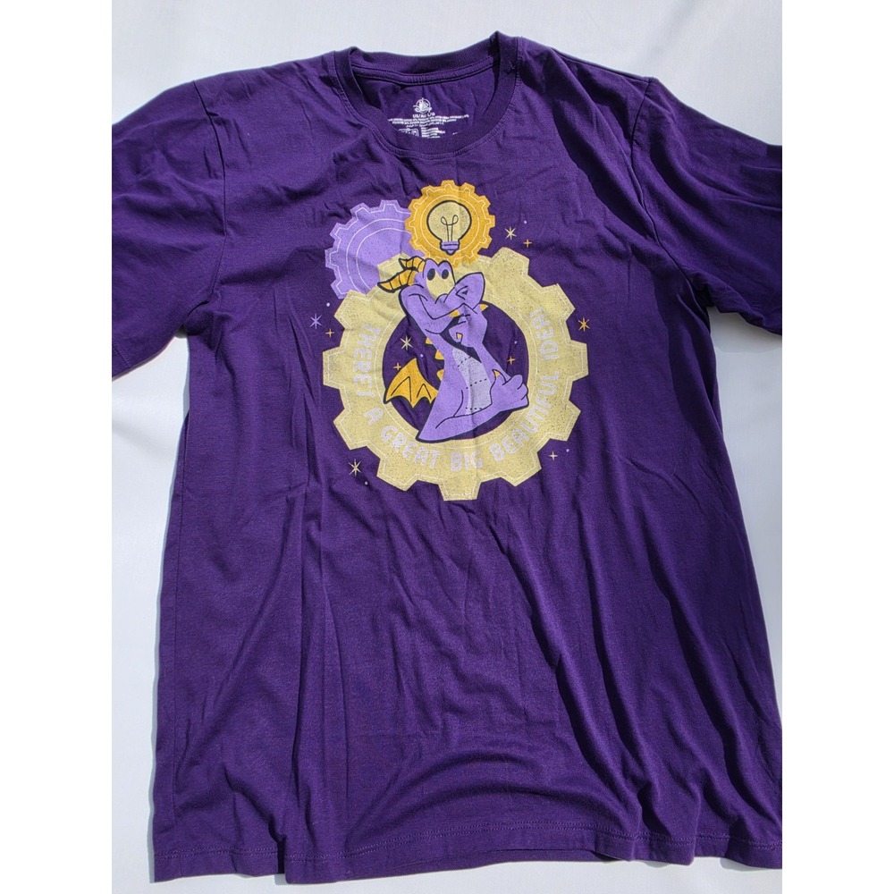 Disney Figment Epcot Imagination Purple Graphic T-Shirt Adult Large L Park Tee